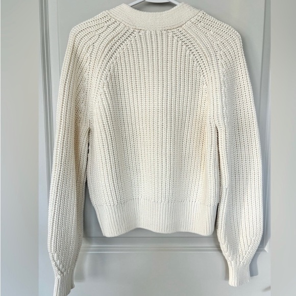 Everlane The Texture Cotton Chunky Knit Cardigan XS Old Money Academia - Picture 8 of 10